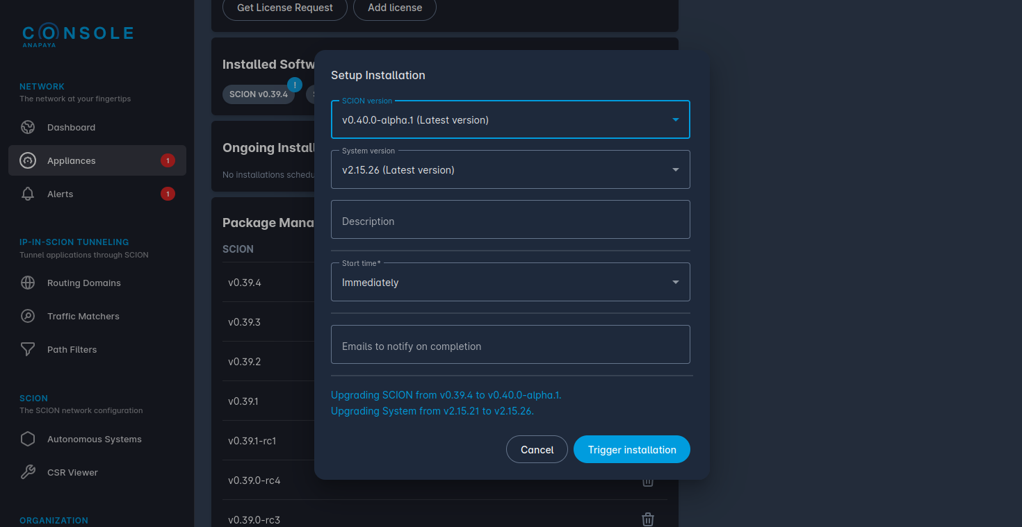 Trigger Installation